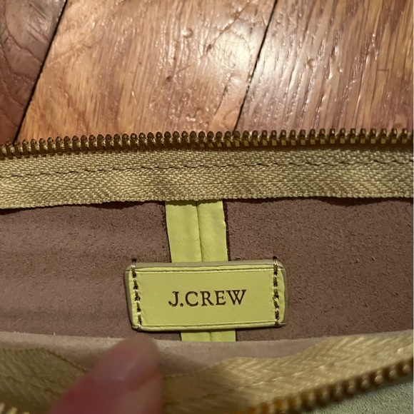 NWT J Crew Neon Yellow Large Clutch - Picture 5 of 7